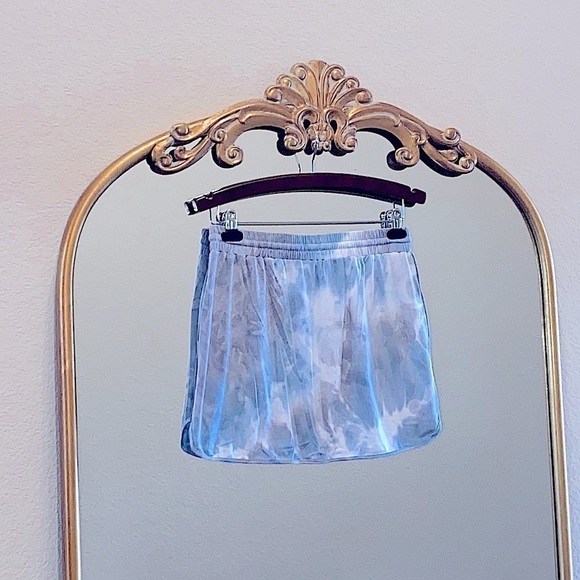 Johnny Was Calme Rain Blue Tie Dye Commuter Mini Skirt Size S - Picture 3 of 5